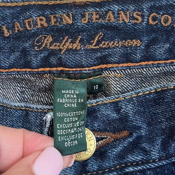Lauren Ralph Lauren Womens Jeans Size 10 Embroidery Dragon Boho Classic Straight - Picture 6 of 7